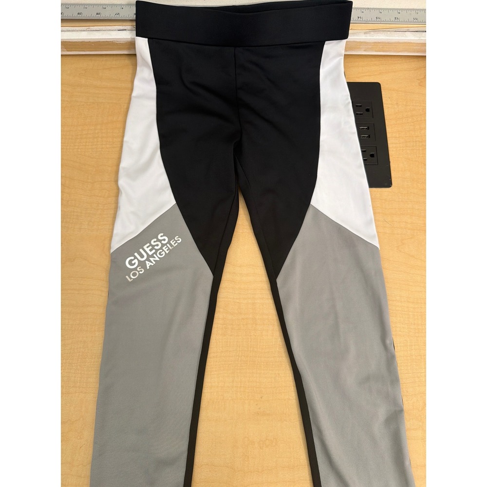 Guess Los Angeles Girls Colorblock Leggings Black White Grey Size 8 J1GBA1 R7BN0